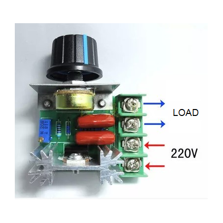 دیمر 2 کیلو وات SCR - ولتاژ 220 ولت AC