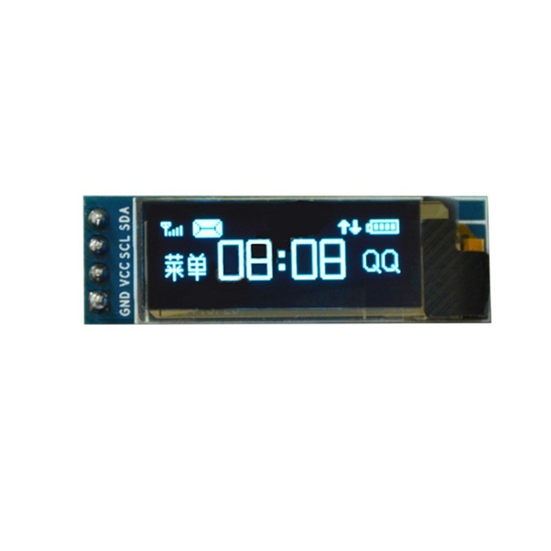ماژول نمایشگر OLED تک رنگ 0.91 اینچ دارای ارتباط I2C