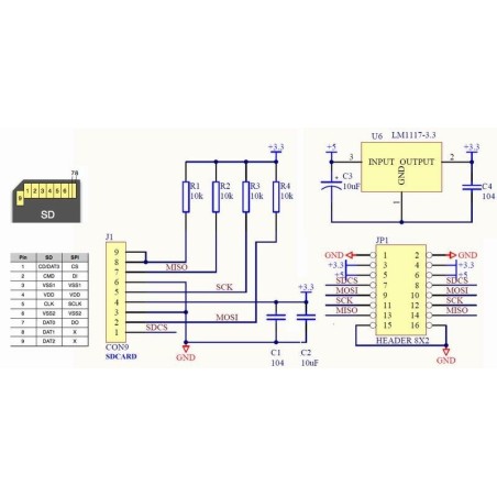 ماژول SD Card Reader با قابلیت خواندن و نوشتن راه انداز MMC/SD