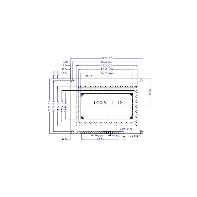 نمایشگر 128*64 GLCD گرافیکی بک لایت سبز با درایور ST7920