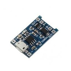 ماژول شارژر باتری لیتیومی 1 آمپر TP4056 دارای محافظ با ورودی Micro USB