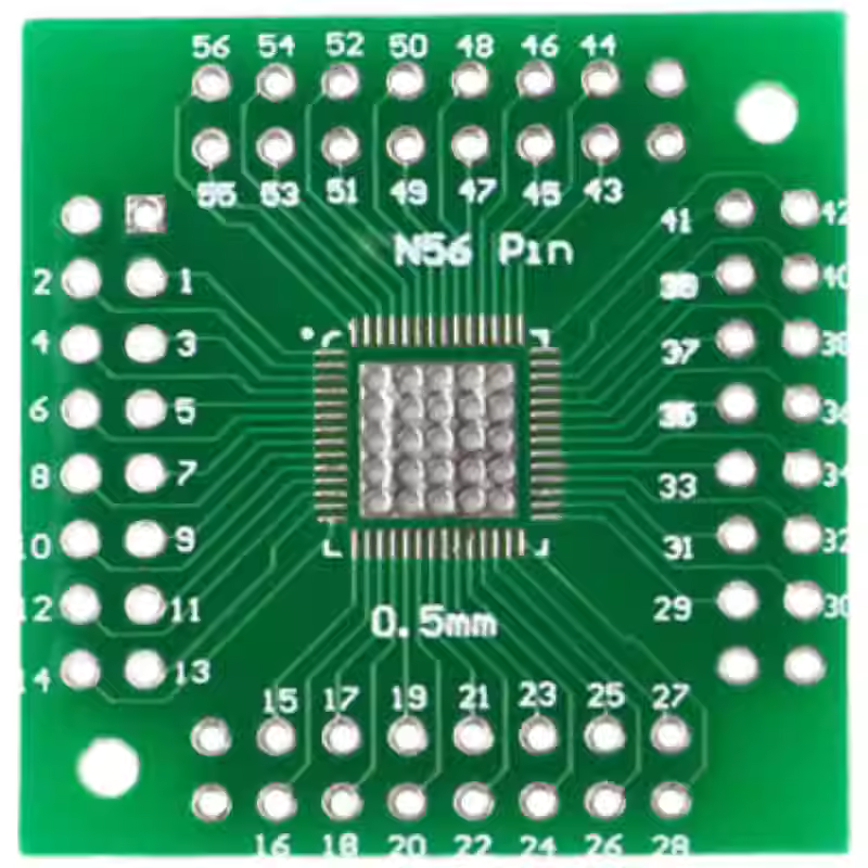 برد دو لایه تبدیل SMD به DIP ویژه پکیج های QFN64