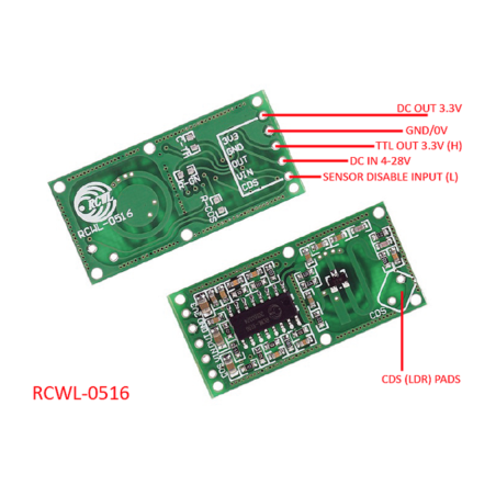 ماژول سنسور حرکت مایکرویو RCWL-0516