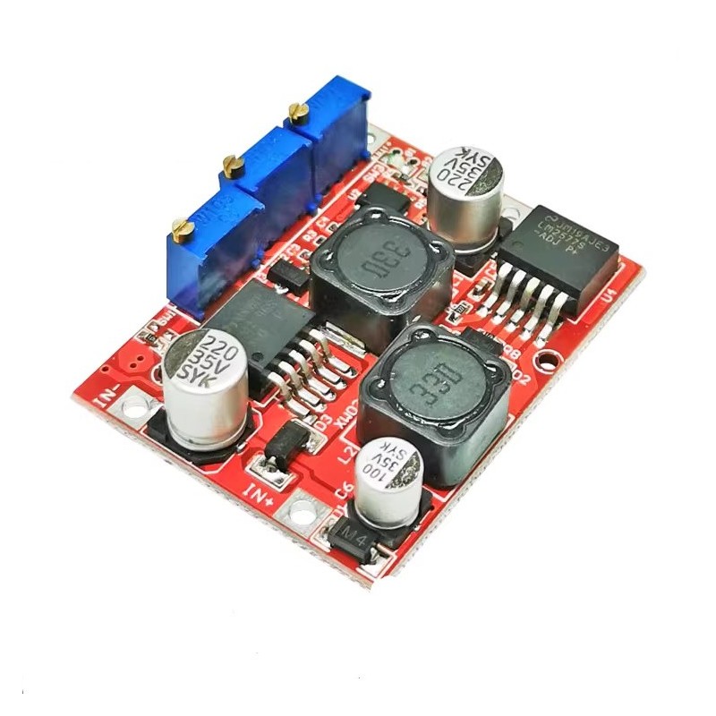 ماژول مبدل DC-DC کاهنده و افزاینده LM2596-LM2577 با امکان کنترل جریان خروجی