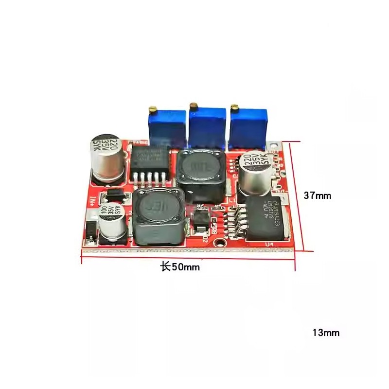 ماژول مبدل DC-DC کاهنده و افزاینده LM2596-LM2577 با امکان کنترل جریان خروجی