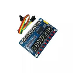 ماژول سون سگمنت8 رقمی دارای درایور TM1638 با کلیدهای کنترلی
