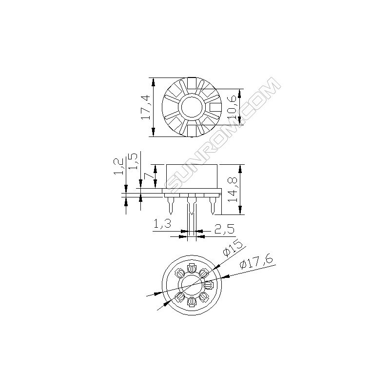 سوکت سنسور های گاز  MQ