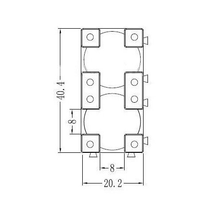 براکت پلاستیکی دوتایی نگهدارنده باتری های لیتیوم یون 18650