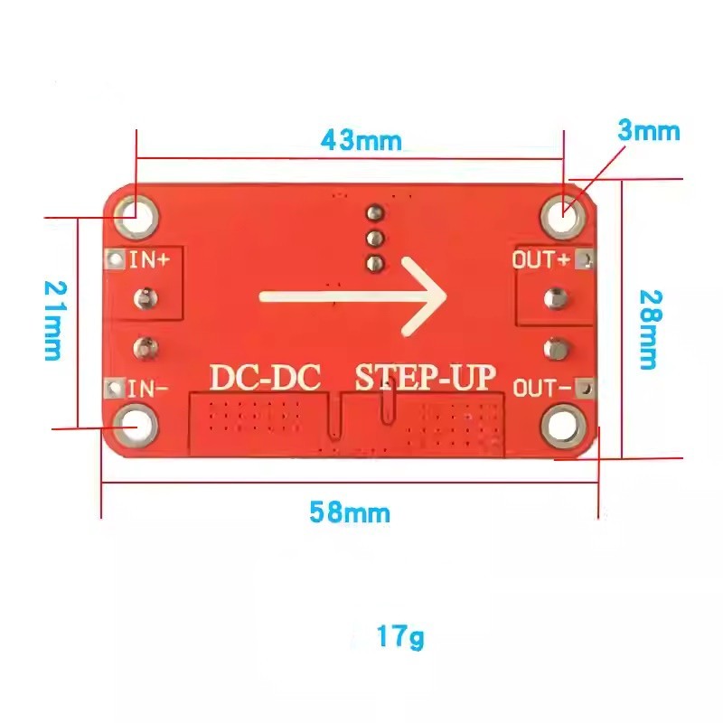 ماژول افزاینده DC به DC جریان 5 آمپر XL6019