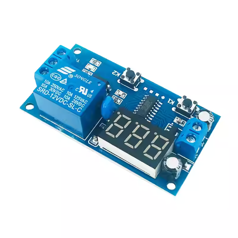 ماژول تایمر 12 ولت قابل تنظیم همراه با رله و نمایشگر