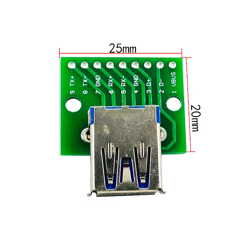 برد برک اوت USB 3.0 دارای سوکت مادگی