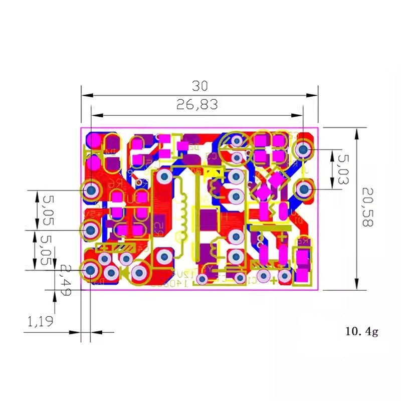 ماژول تغذیه سوئیچینگ دارای خروجی 12 ولت 450 میلی آمپر