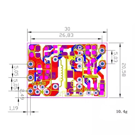 ماژول تغذیه سوئیچینگ دارای خروجی 12 ولت 450 میلی آمپر