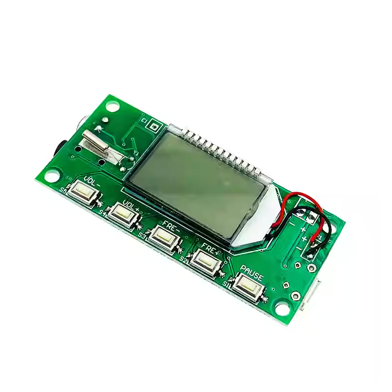 ماژول فرستنده رادیو موج FM دارای نمایشگر - کلید کنترلی - ورودی usb