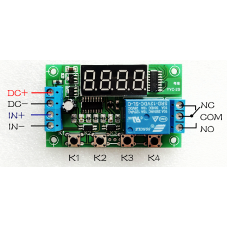 ماژول تایمر دارای ورودی تحریک 12 ولت DC