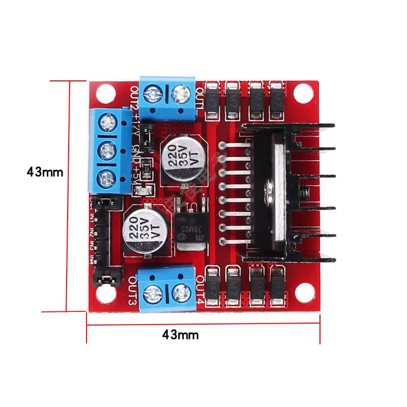 ماژول درایور موتور DC و استپر موتور Bipolar دو کاناله L298N