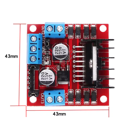 ماژول درایور موتور DC و استپر موتور Bipolar دو کاناله L298N