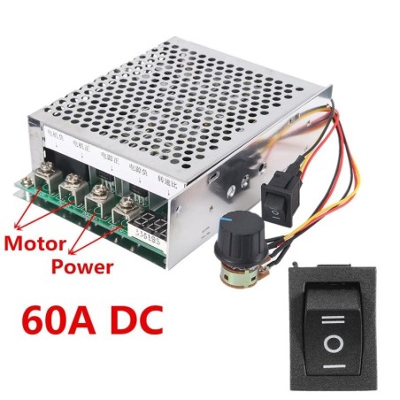 ماژول کنترل دور موتور DC - ولتاژ DC 10-55V و جریان60 آمپر