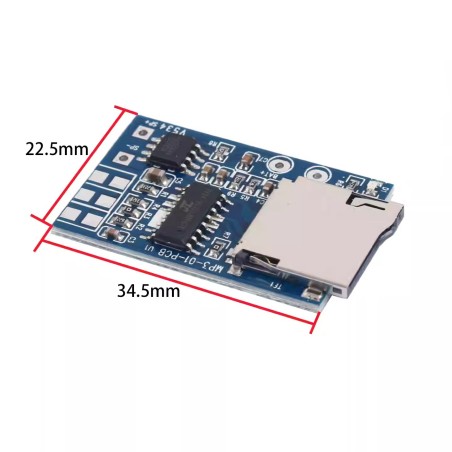 ماژول پخش فایل های صوتی MP3 و آمپلی فایر 2 وات مدل GPD2846A