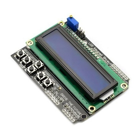 شیلد نمایشگر LCD کاراکتری 1602 دارای کلیدهای کنترلی مناسب برای بردهای آردوینو