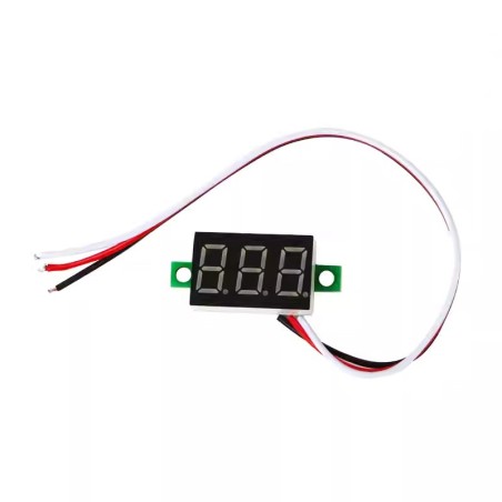 ماژول ولتمتر DC 0-99.9V سایز 0.36 اینچ 3 سیم رنگ قرمز