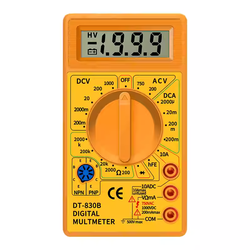 مولتی متر دیجیتالی DT-830D رنگ زرد