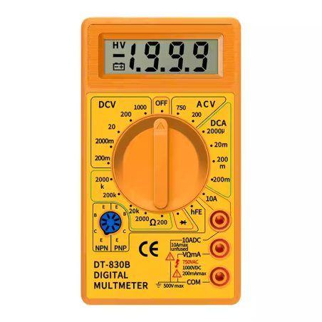 مولتی متر دیجیتالی DT-830D رنگ زرد