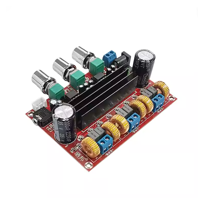 ماژول آمپلی فایر حرفه ای XH-M139 با چیپ TPA3116D2 استریو 50*2 همراه با ساب ووفر 100 وات