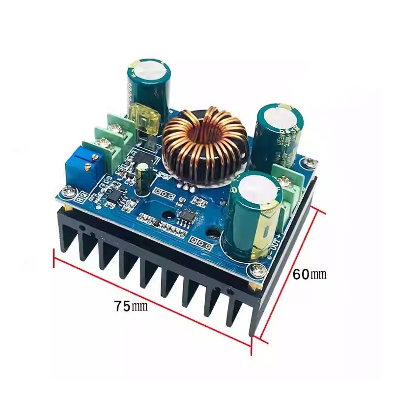ماژول مبدل DC-DC افزاینده ولتاژ 600W 10A با امکان کنترل جریان خروجی