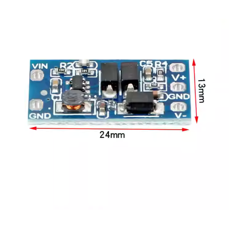 ماژول رگولاتور DC به DC افزاینده دارای خروجی 50mA ±12V