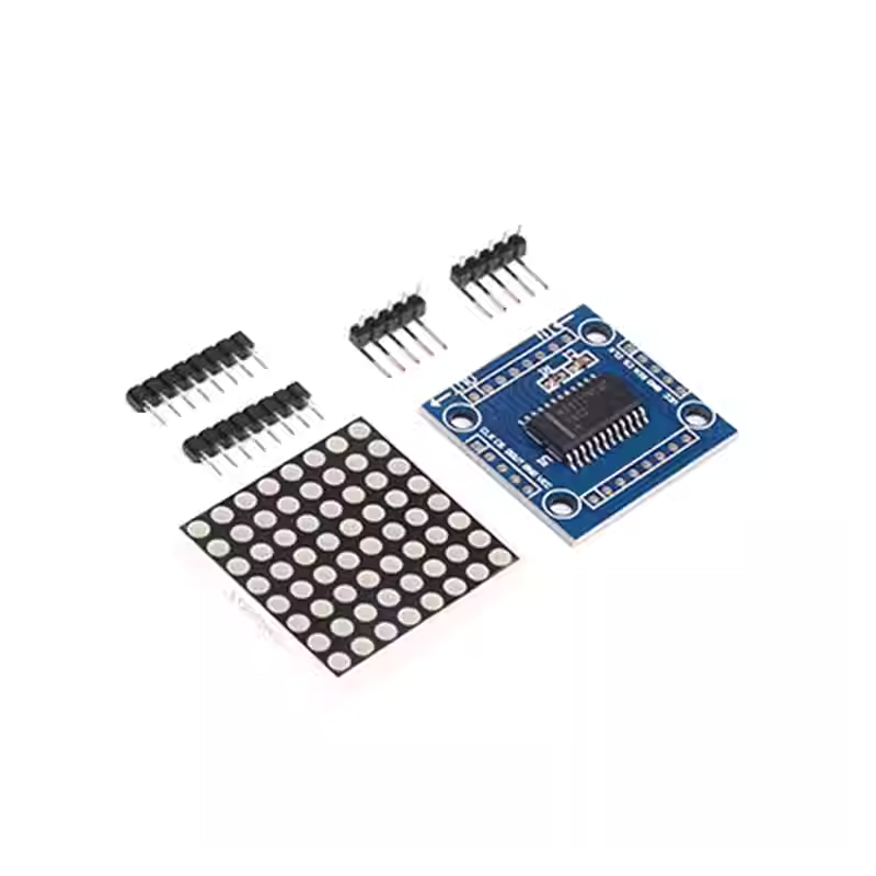 ماژول صفحه نمایش LED ماتریسی 8X8 تک رنگ دارای چیپ درایور MAX7219