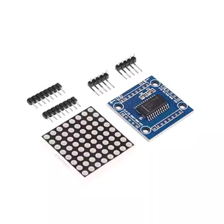 ماژول صفحه نمایش LED ماتریسی 8X8 تک رنگ دارای چیپ درایور MAX7219