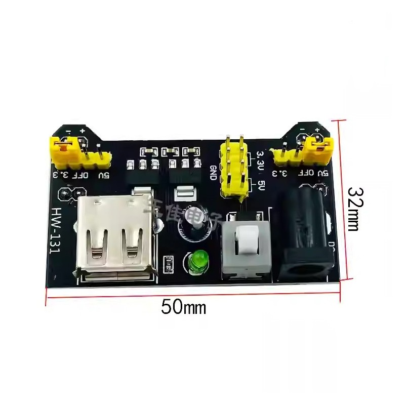 ماژول تغذیه بردبورد 3.3 ولت تا 5 ولت مدل MB102