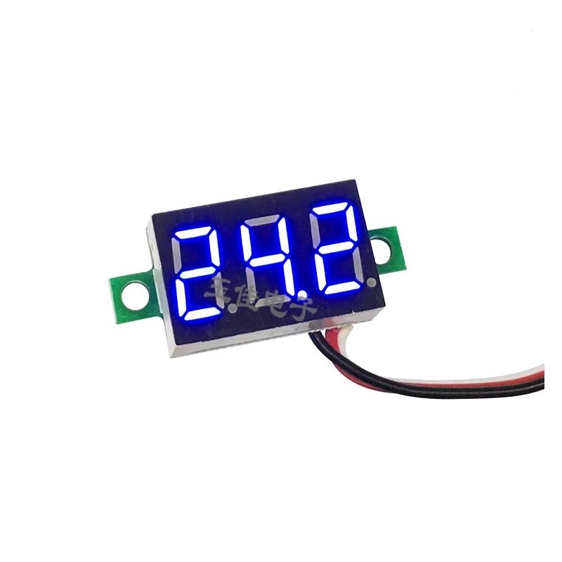 ماژول ولتمتر  DC 0-30V سایز 0.36 اینچ 3 سیم رنگ آبی